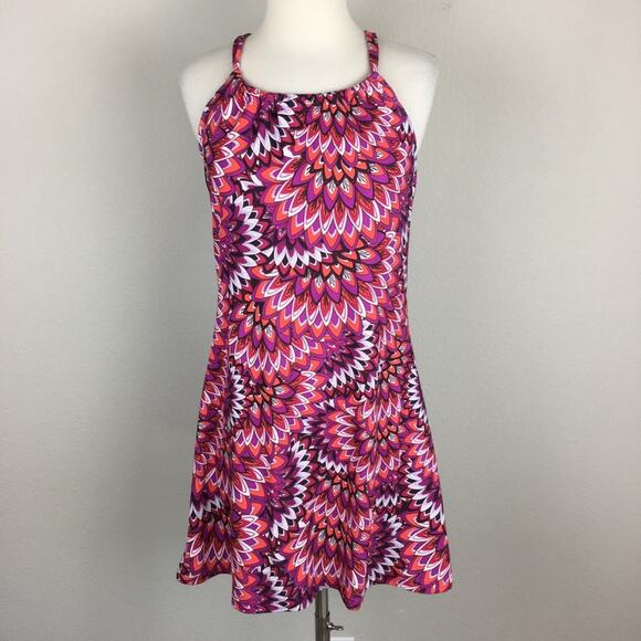 Prana Magenta & Orange Patterned Athletic Dress Sm - Picture 2 of 7